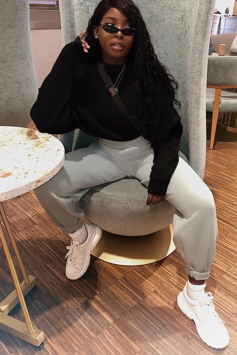 Black Cropped Batwing Jumper - Lizy