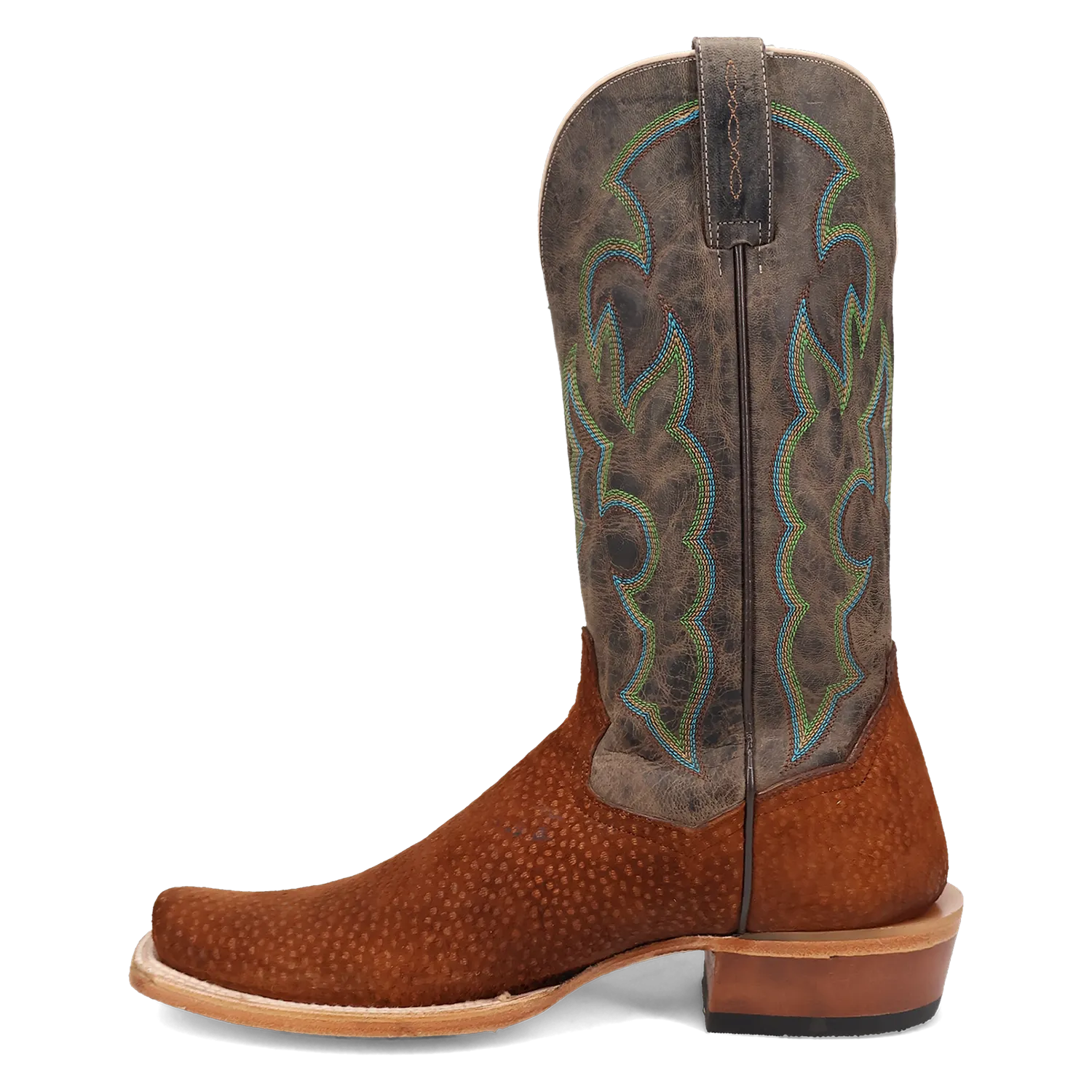 Dan Post Men's Rust Suede Carpincho Blunt Toe Boots