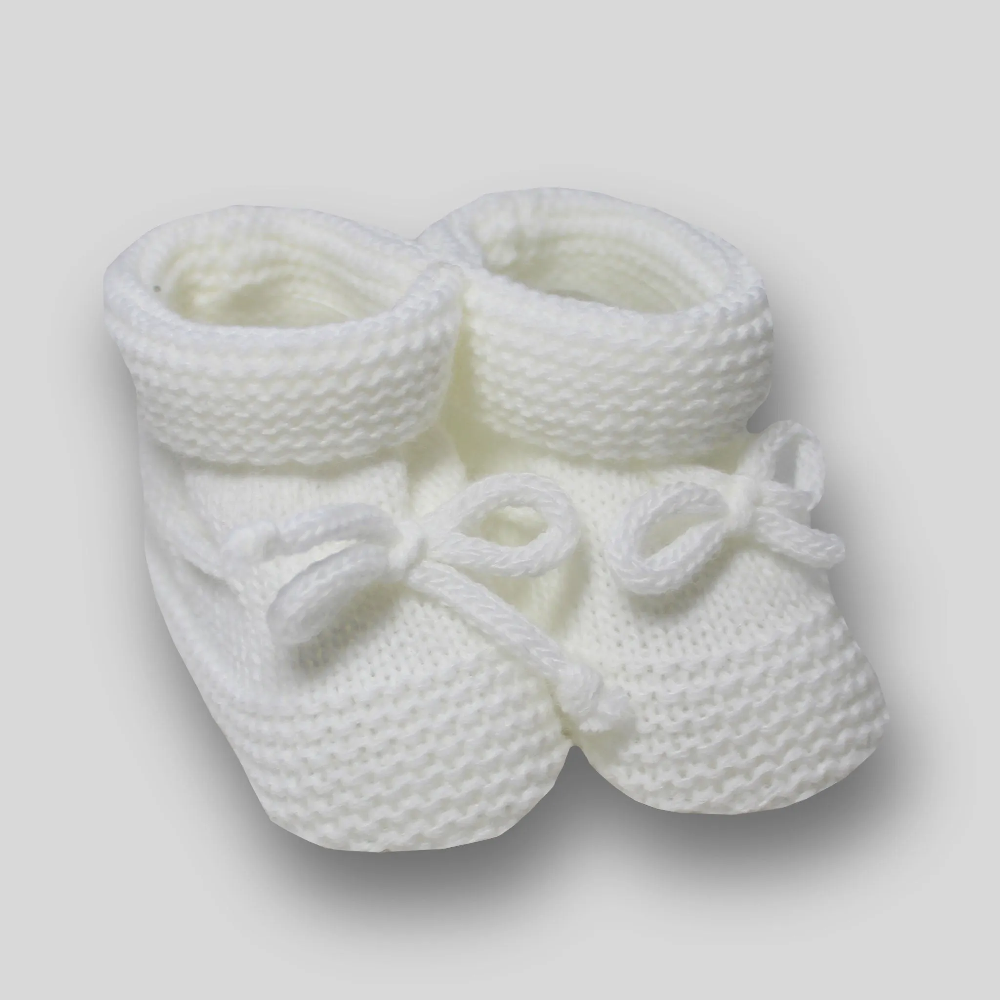 Unisex  Baby  Booties Newborn to 6 months - White
